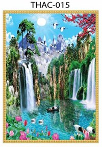 Gạch tranh 5D sơn thủy đẹp 015