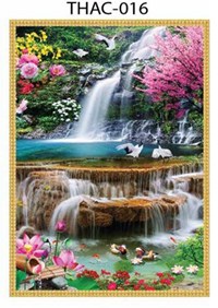 Gạch tranh 5D sơn thủy đẹp 016